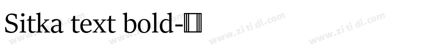 Sitka text bold字体转换